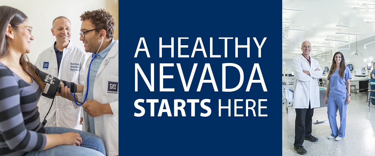 A Healthy Nevada Starts Here image with dr. and patients