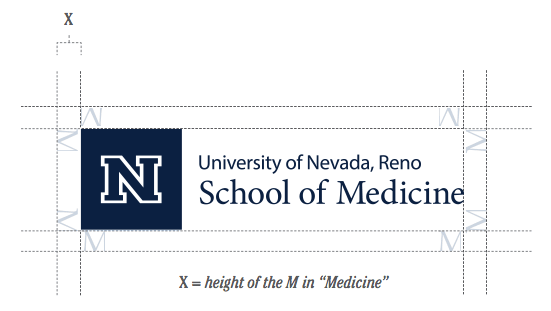 clear space around UNR Med logo