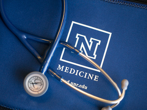 Stethescope and the unr med logo