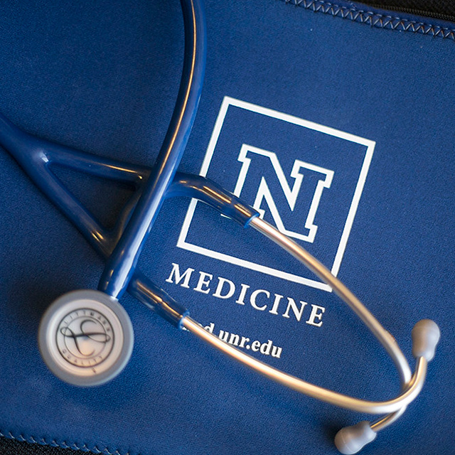 UNR Med logo with stethescope