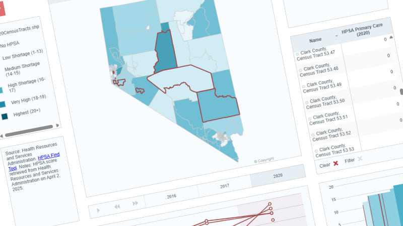 A screen shot of the Nevada Instant Atlas