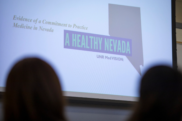 Image of slide with text "A Healthy Nevada"