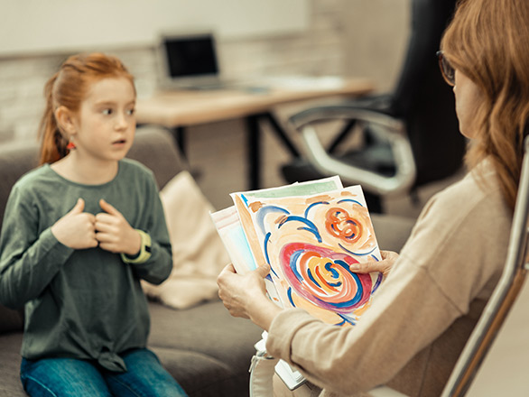 child psychiatry session in progress