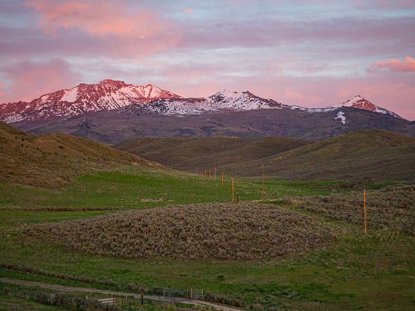 A rural mountain landscape in Nevada