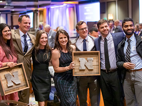MD Students at a banquet