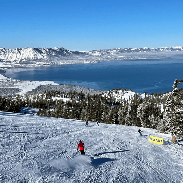 skiing at lake tahoe