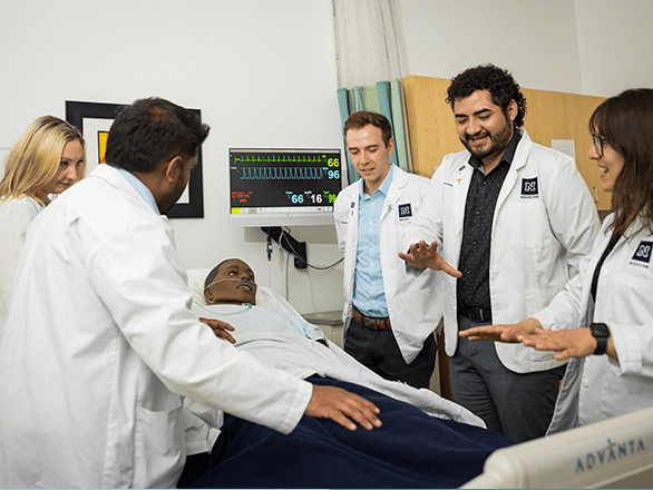 medical professional in simulation center