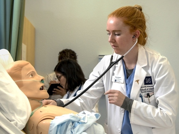 medical professional in simulation center