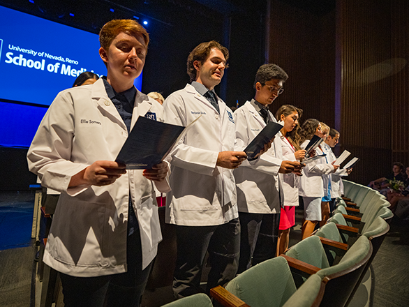UNR Med students at white coat ceremony