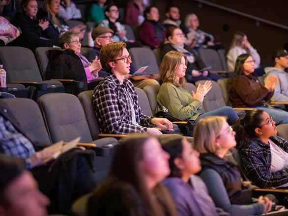 an audience in the University of Nevada, Reno theater