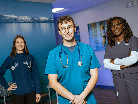 medical students in a clinical setting