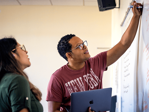 students working in the classroom