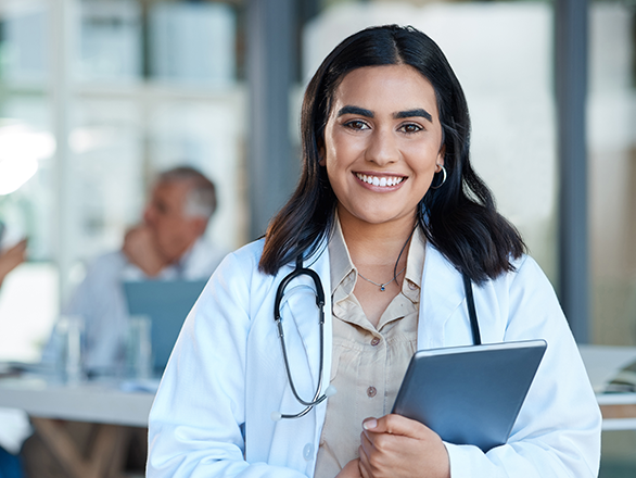 medical professional in clinical setting