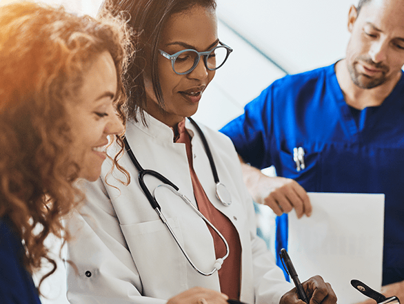 health care professionals in clinical setting