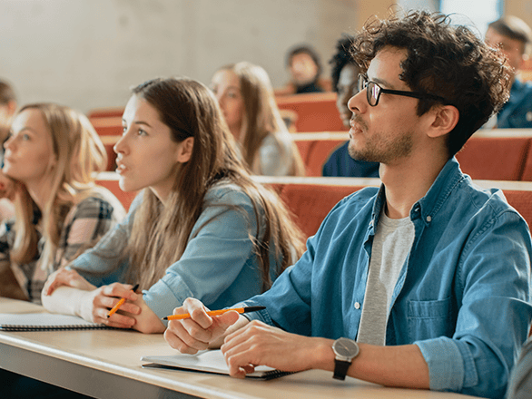 speech pathology students in calssroom