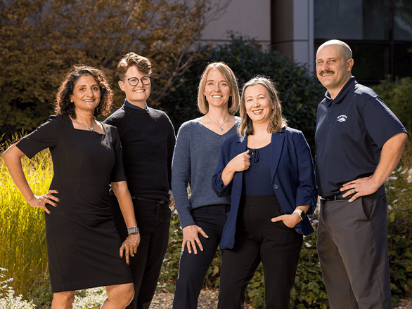 Group photo of the University of Nevada, Reno School of Medicine Internal Medicine faculty posing together outdoors.